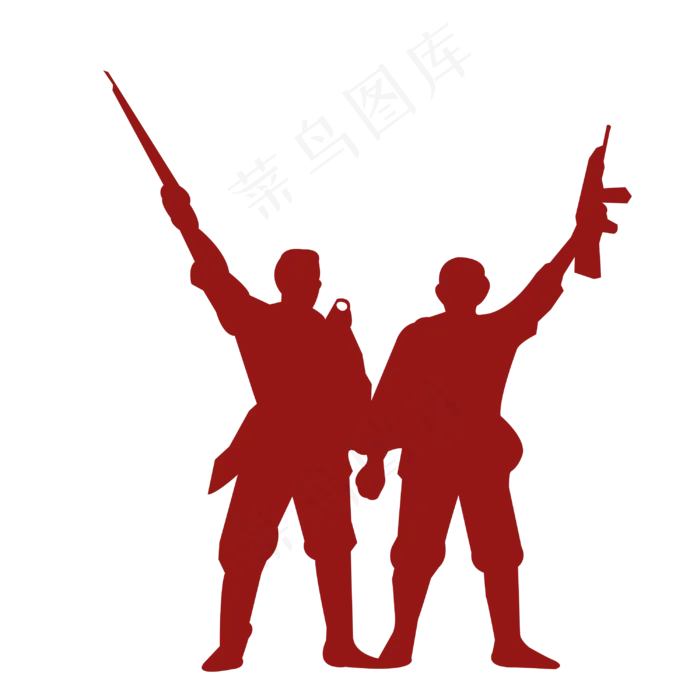 七一建党节战士剪影(3000X3000(DPI:300))psd模版下载