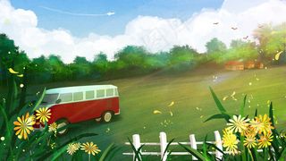 24节气春分郊游踏青春季风景