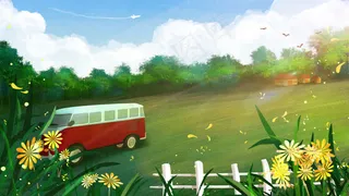 24节气春分郊游踏青春季风景