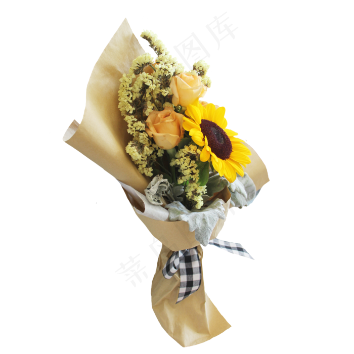 暖色系向日葵花束