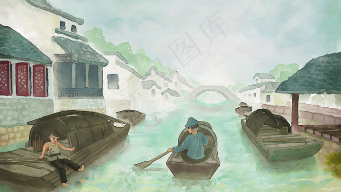 阳春三月赏乌镇水乡风华(2880X1620(DPI:300))psd模版下载