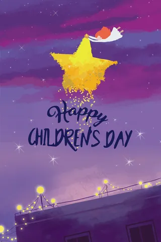 六一儿童节童真冒险梦幻女孩