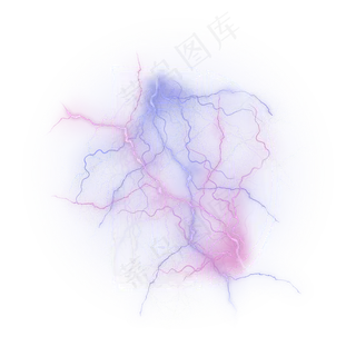 炫酷闪电蓝色紫色字母D