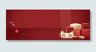 红色时尚口红促销淘宝banner