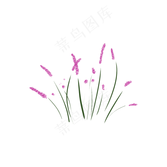 植物小花简笔画免扣装饰(2000X2000(DPI:300))psd模版下载