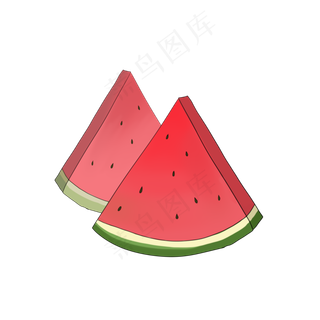 水彩手绘水果西瓜系列