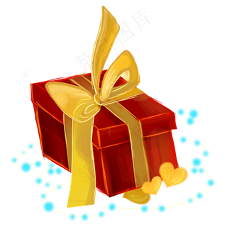 红色荧光礼物盒