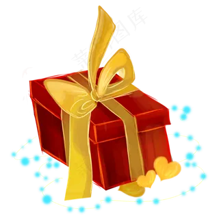 红色荧光礼物盒