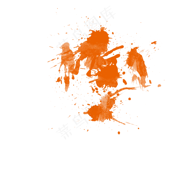 矢量墨水喷溅插图(3000X3000(DPI:300))psd模版下载