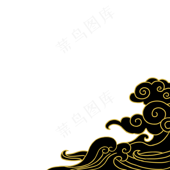 黑金中国风元素