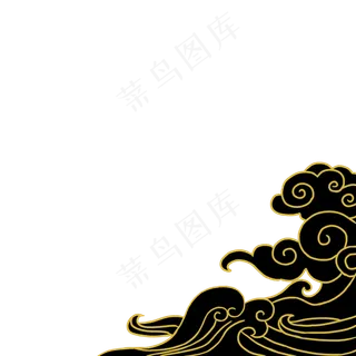 黑金中国风元素