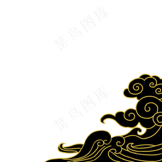 黑金中国风元素