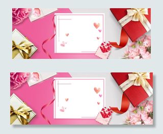 简约时尚大气粉色母亲节淘宝banner