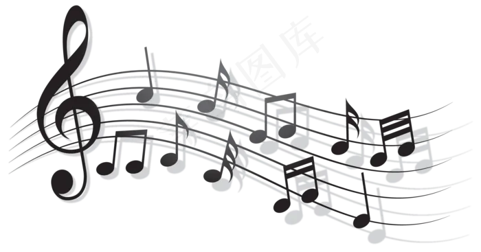 飞扬的音符,免抠元素(2086*1094px 72 dpi )eps,ai矢量模版下载