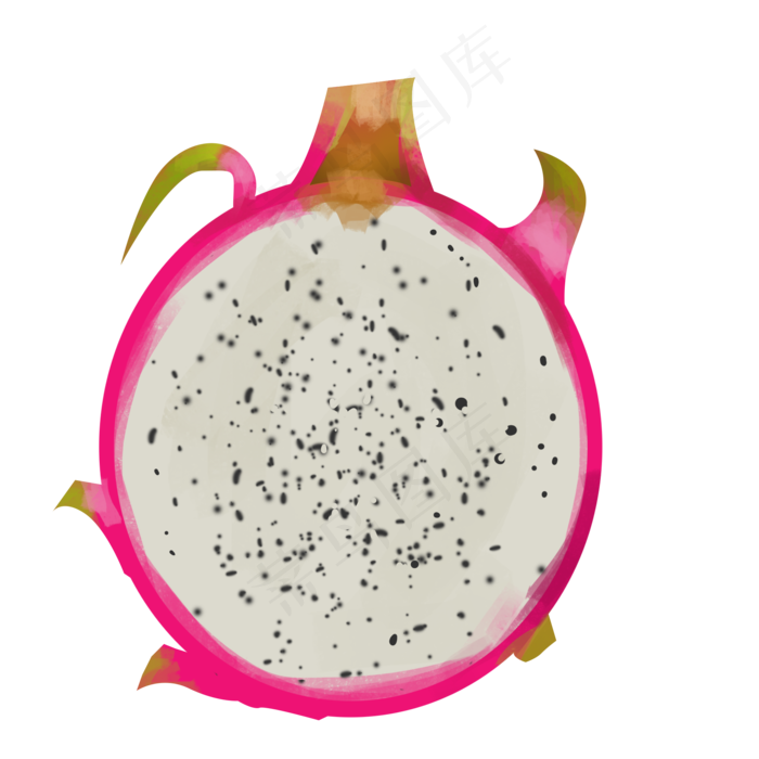 卡通可爱平面火龙果(2000X2000(DPI:300))psd模版下载
