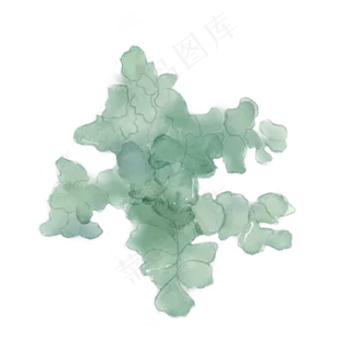 水彩春天植物叶子