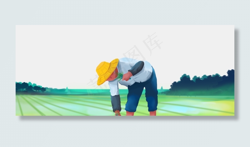 芒种二十四节气芒种(1440X596(DPI:300))psd模版下载