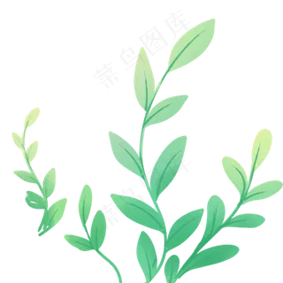 卡通春天绿叶下载