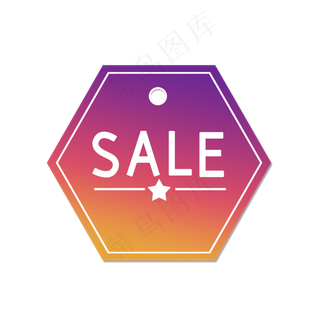 渐变色电商促销吊牌