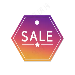 渐变色电商促销吊牌