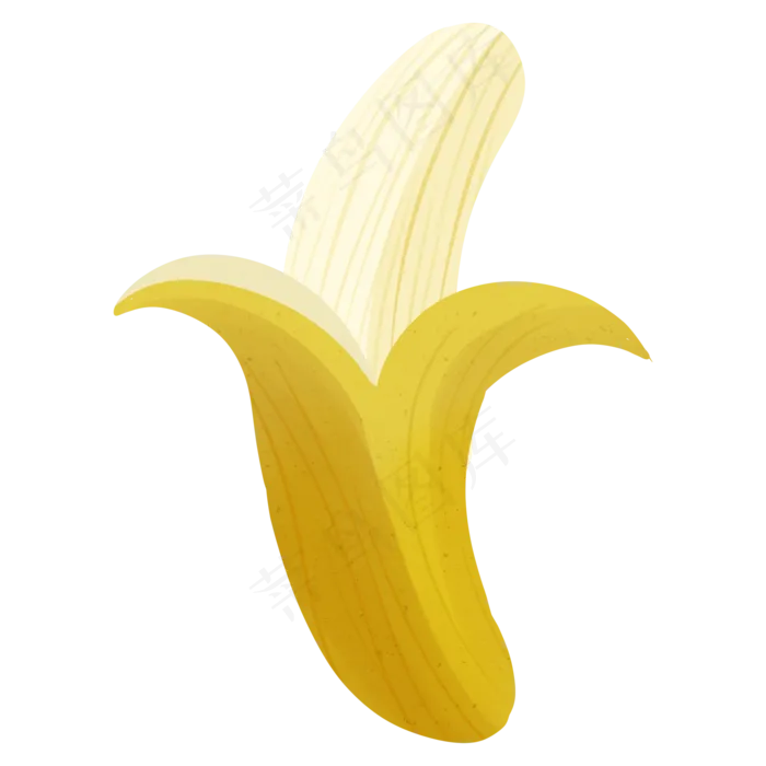 剥皮的水果香蕉站立一(2000X2000(DPI:300))psd模版下载