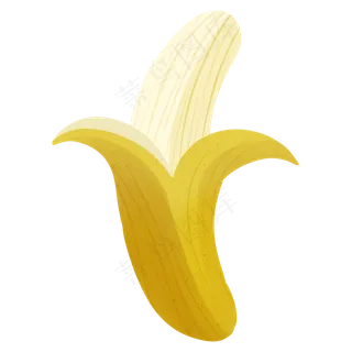 剥皮的水果香蕉站立一