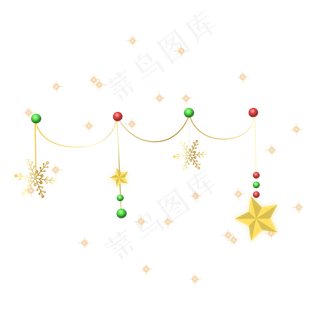 圣诞节节日挂饰装饰,免抠元素