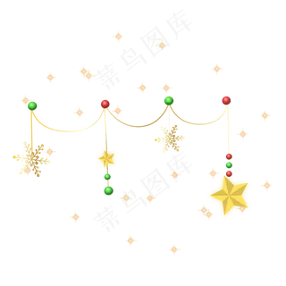 圣诞节节日挂饰装饰,免抠元素