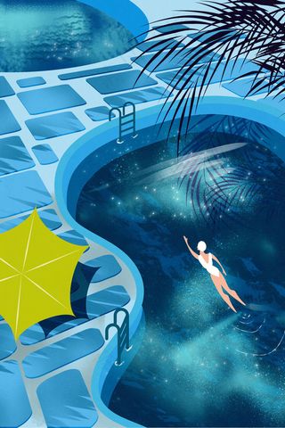 清新夏天酒店泳池度假风