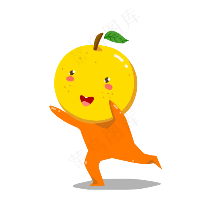 可爱的卡通香橙形象(2000X2000(DPI:299))psd模版下载