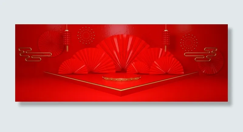 中国风淘宝电商展台banner