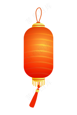 新年红色灯笼手绘,免抠元素