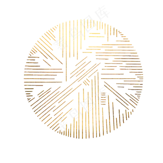 金箔黄金装饰线条圆形装饰边框华,免抠元素