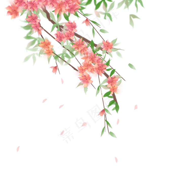 古风花枝(3000X3000(DPI:365))psd模版下载
