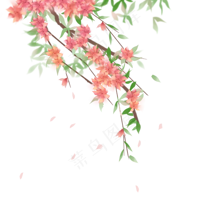 古风花枝(3000X3000(DPI:365))psd模版下载