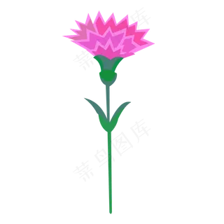 浅粉手绘母亲节康乃馨免抠素材