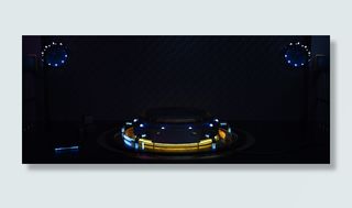 C4D机械金属科技风banner