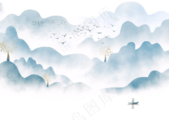 水墨风景山水画