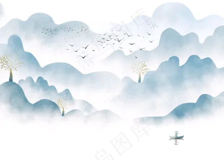 水墨风景山水画