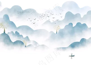 水墨风景山水画