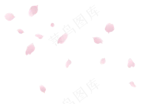 春天粉色梦幻飘落的樱花装饰,免抠元素