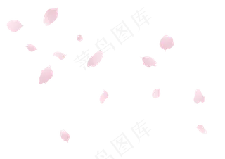春天粉色梦幻飘落的樱花装饰,免抠元素