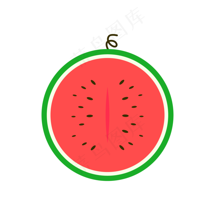 彩色西瓜矢量