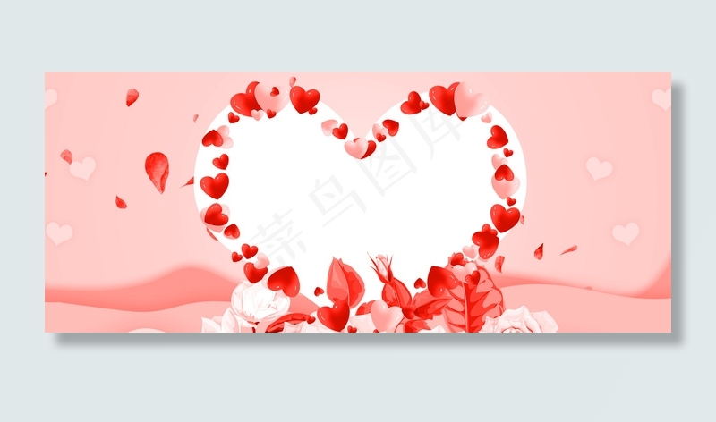 情人节爱心花瓣520浪漫背景