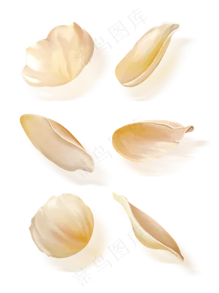 手绘花花瓣免抠套图元素