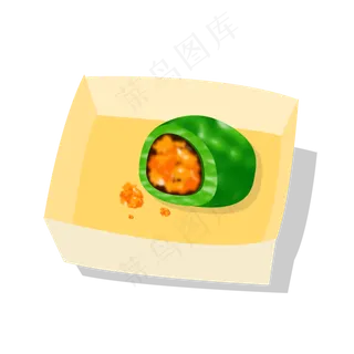 卡通清明青团免扣