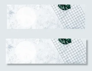 夏日美白护肤灰色清新化妆品banner