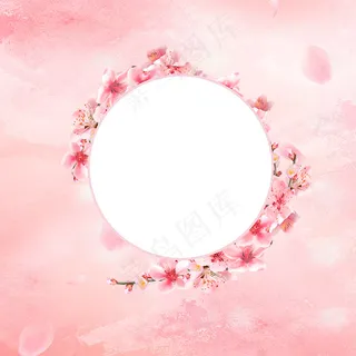 古典唯美粉色花朵化妆品主图