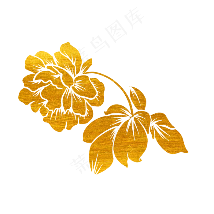 剪纸烫金花草康乃馨(2048X2048(DPI:132))psd模版下载