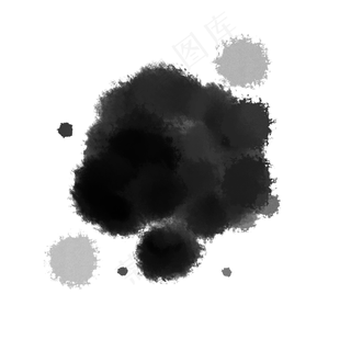 黑色抽象墨迹